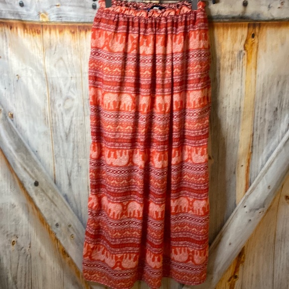 Dresses & Skirts - Elephant Print Chiffon Maxi Skirt